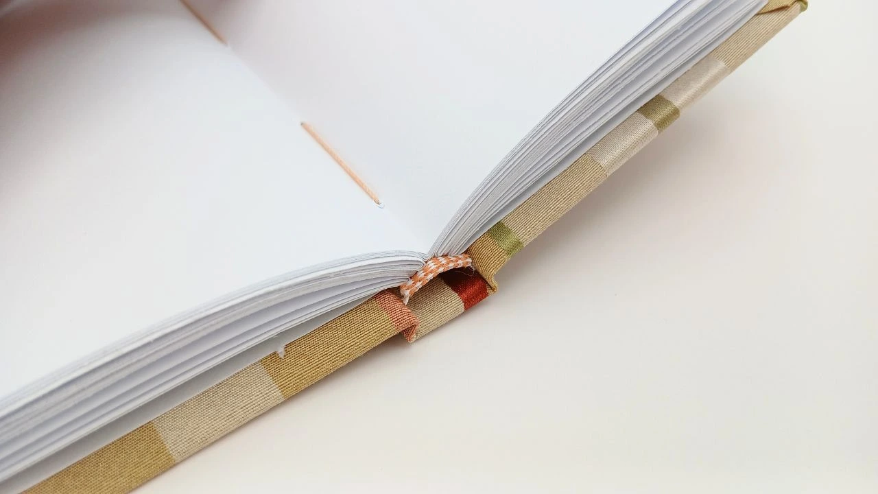 Earth toned stripes hardcover book