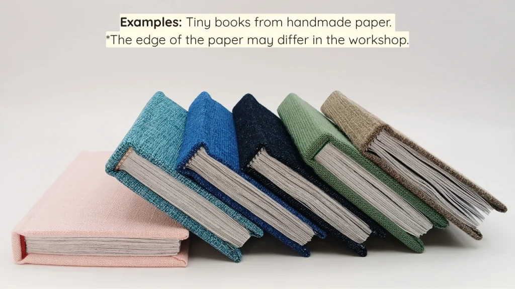 Tiny book from handmade paper