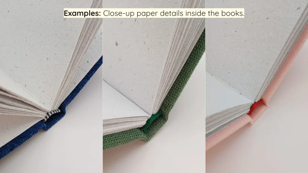 Tiny book from handmade paper open