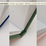 Tiny book from handmade paper open